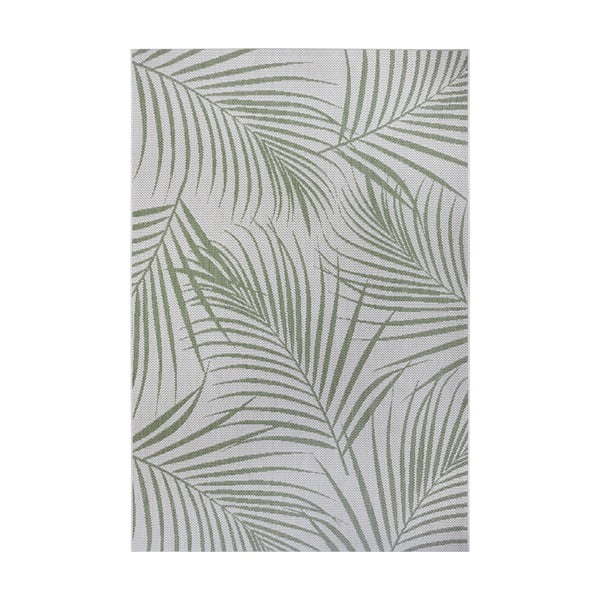 Зелено сив килим за открито Flora, 200 x 290 cm - Ragami