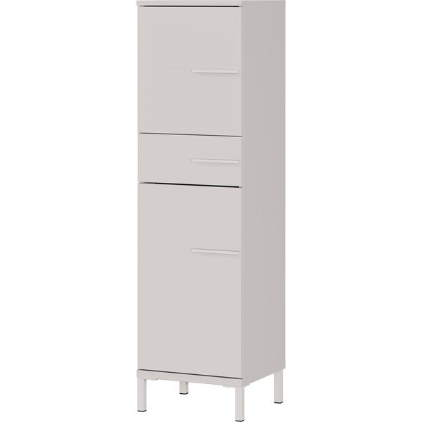 Кремав матов висок/тесен шкаф за баня 34x123 cm Laurino – Germania