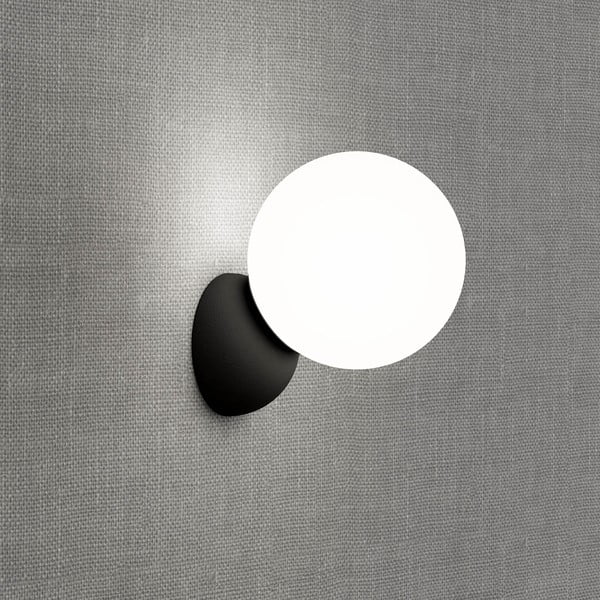 Черна стенна лампа , ø 12 cm Volga - SULION-image-2