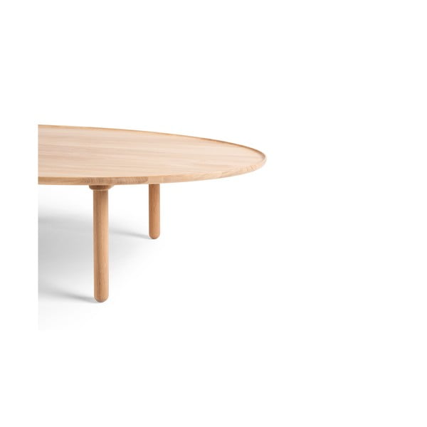 Дъбова маса за кафе в естествен цвят 65x120 cm Mu - Gazzda-image-4