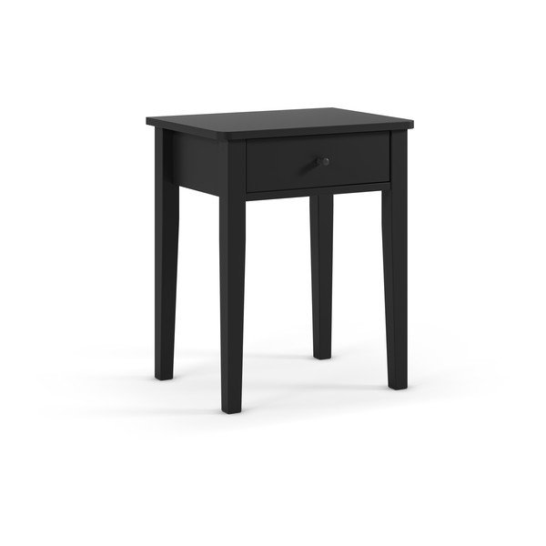 Черно матово нощно шкафче Bart – Marckeric