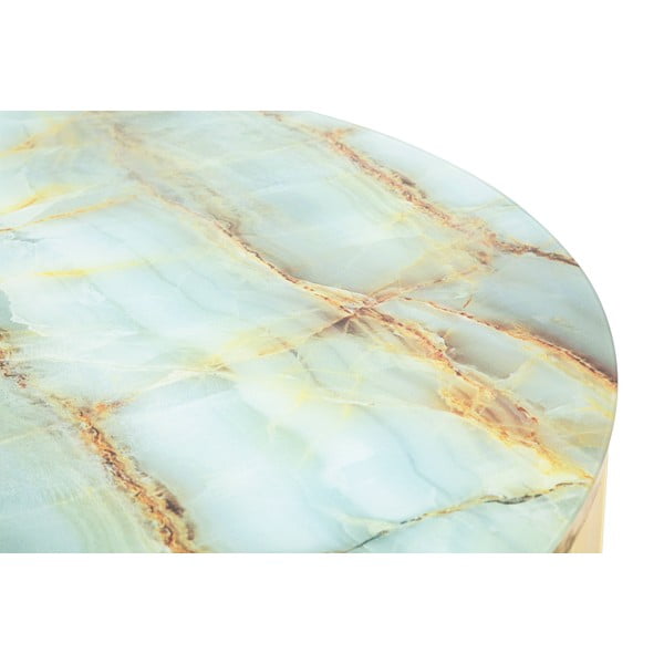 Масичка за кафе в бяло и златно, ø 75 cm Sepa - Mauro Ferretti-image-4