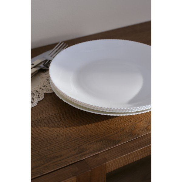 Бели стъклени чинии в комплект 4 бр. ø 25 cm Alessia – Jotex-image-1