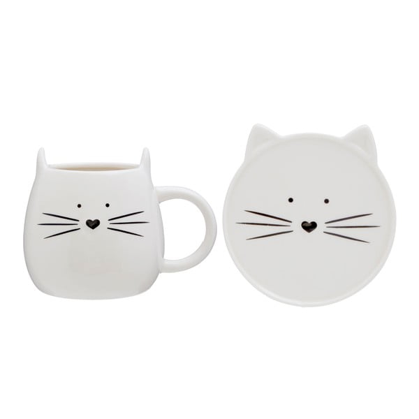 Чаша за котки с чинийка Cat, 380 ml - Premier Housewares