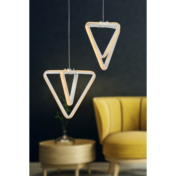 Бяло метално LED висящо осветително тяло ø 20 cm Baris – Squid Lighting-image-1