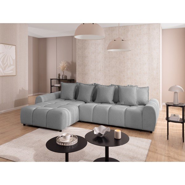 Сив ъглов диван (ляв ъгъл) Albane  – Ropez-image-1