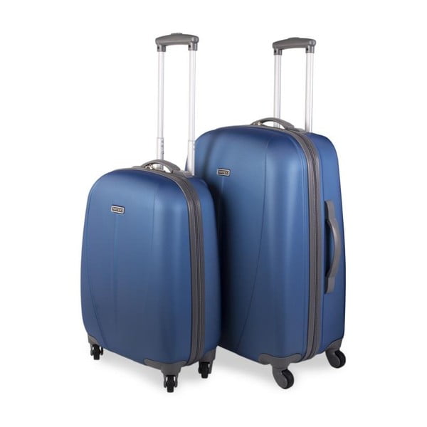Sada 2 kusů modrých kufrů Tempo