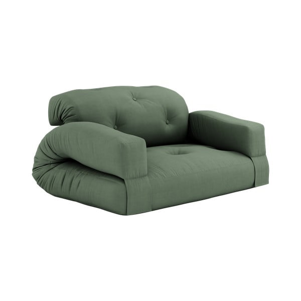 Зелен разтегателен диван 140 cm Hippo - Karup Design