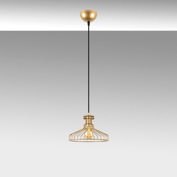 Висящо осветително тяло златно с метален абажур ø 23 cm Events – Opviq lights-image-3