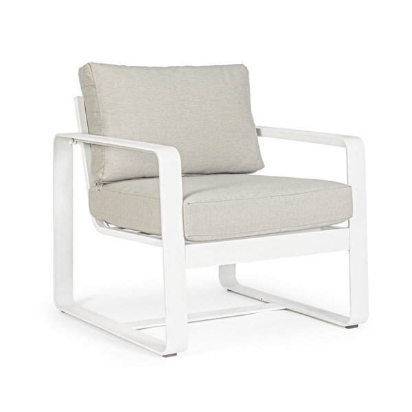 Бял метален градински стол Merrigan   – Bizzotto