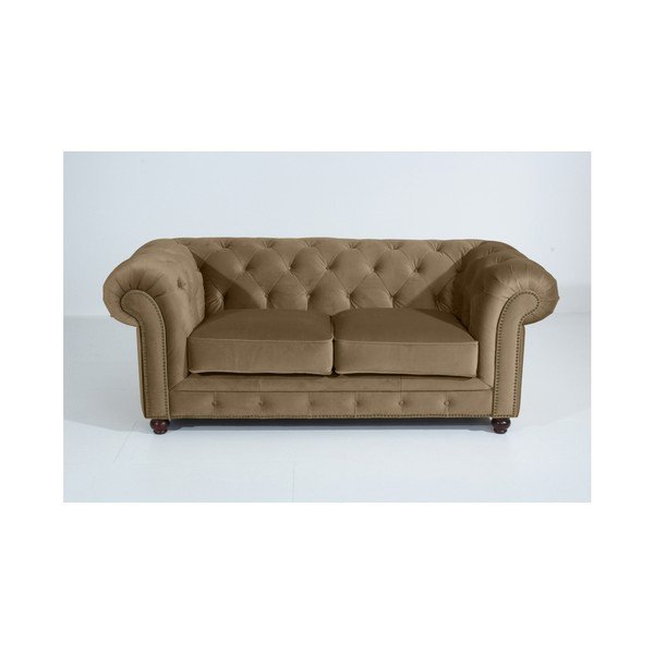 Pískově hnědá pohovka Max Winzer Orleans Velvet, 196 cm