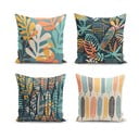 Комплект от 4 калъфки за възглавници Colorful Leaves, 43 x 43 cm - Minimalist Cushion Covers