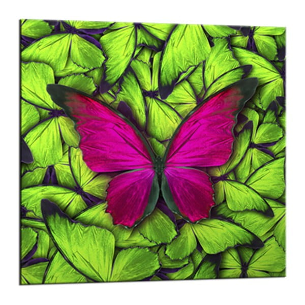 Снимка Glasspik Зелена пеперуда, 20 x 20 cm Butterfly Garden - Styler