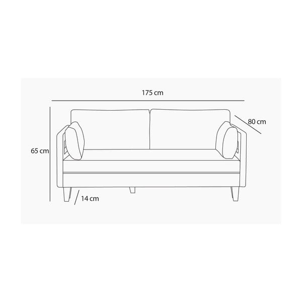 Кафяв триместен диван Lola - Balcab Home-image-1