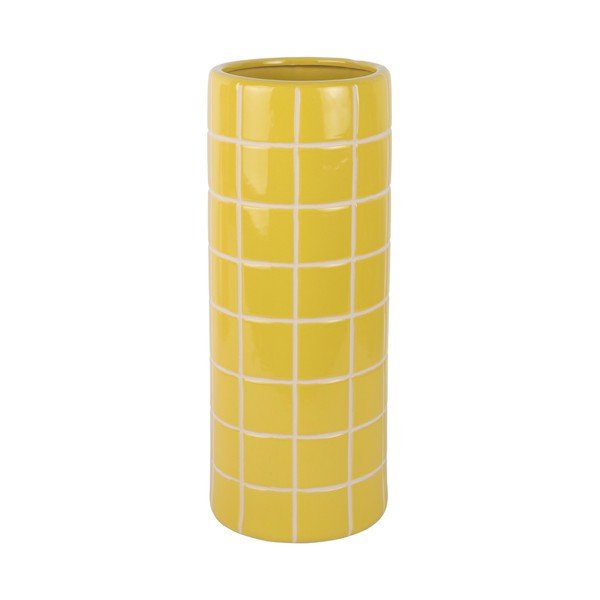 Жълта керамична ваза (височина 40 cm) Retro Tiles – PT LIVING