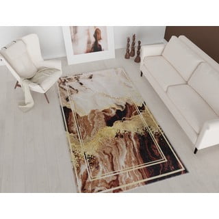 Кафяв/кремав килим, подходящ за миене 160x230 cm - Vitaus