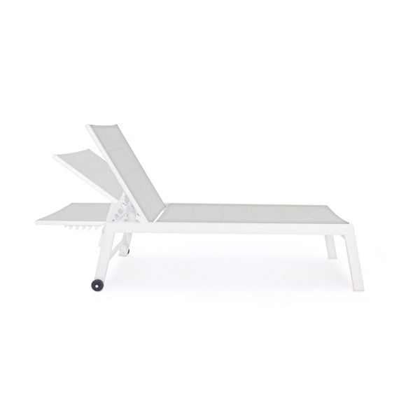 Бял градински шезлонг метален Hilde   – Bizzotto-image-2