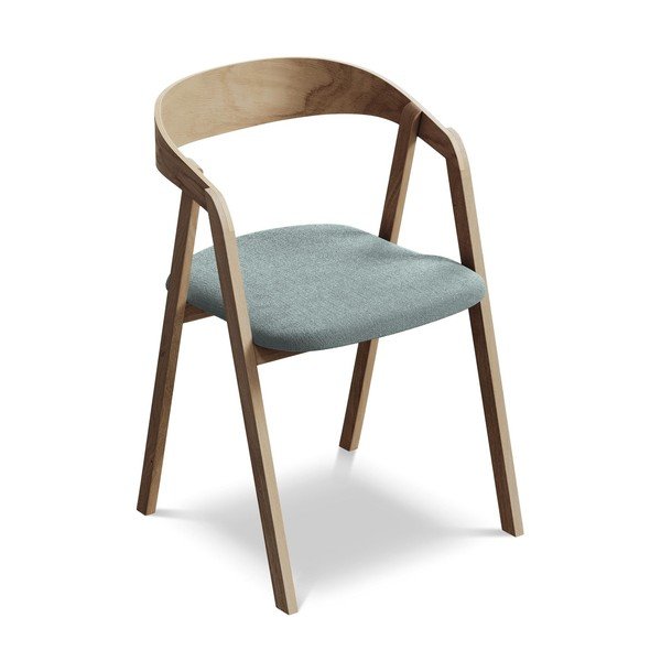 Син трапезен стол от масивна дървесина Erika – Makamii