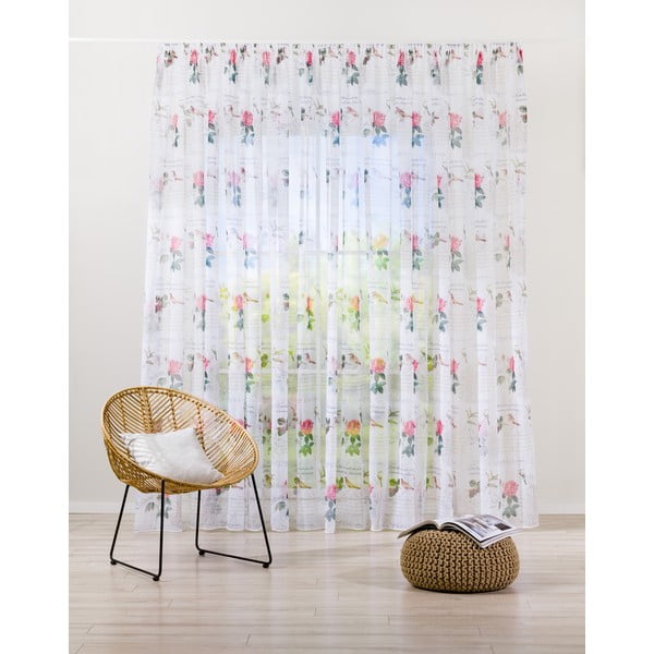 Бяла и розова завеса 300x245 cm Shoyo - Mendola Fabrics