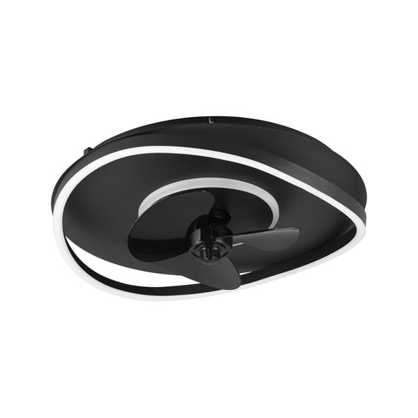 Матово черно LED осветително тяло за таван Sortland – Trio