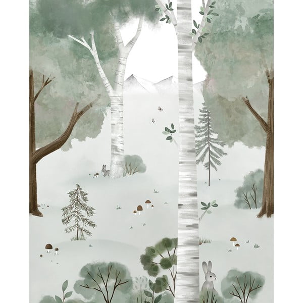 Детски тапет 200 cm x 248 cm Birch Forest - Lilipinso