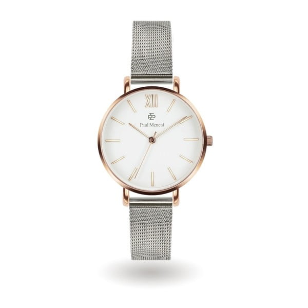 Дамски часовник Timeless със сребърна каишка от неръждаема стомана - Paul McNeal
