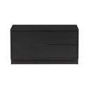 Черна модулна телевизионна масичка от борова дървесина 75x40 cm Finca - WOOOD