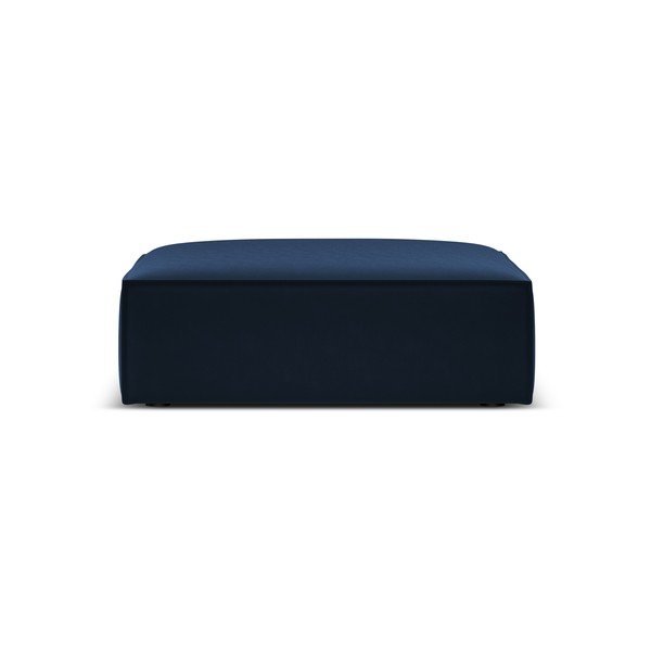 Тъмносиня кадифена табуретка Vanda – Mazzini Sofas