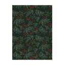 5 листа черна и зелена опаковъчна хартия, 50 x 70 cm Winter Floral - eleanor stuart