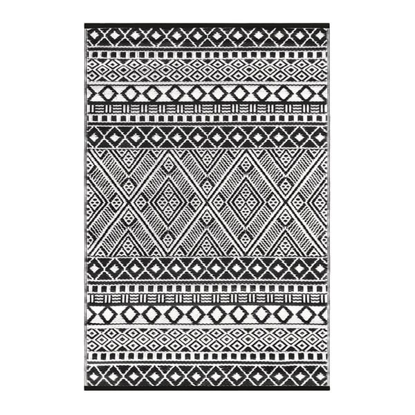 Черно-бял килим на открито Реликвата, 150 x 240 cm - Green Decore-image-1