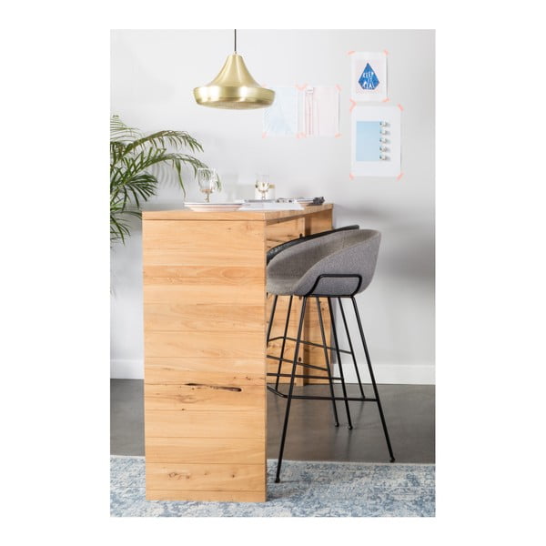 Сиви тапицирани бар столове в комплект 2 бр. (височина на седалката 65 cm) Feston – Zuiver-image-1