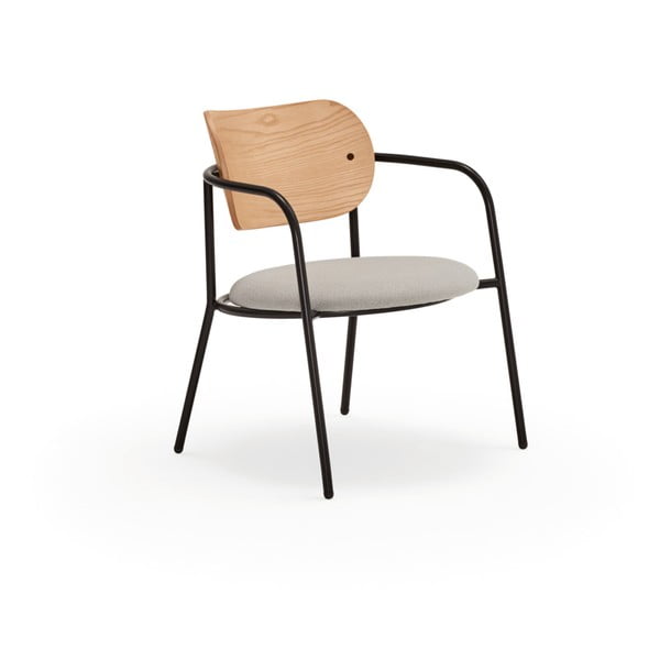 Сив трапезен стол в дъбов декор Eclipse - Teulat