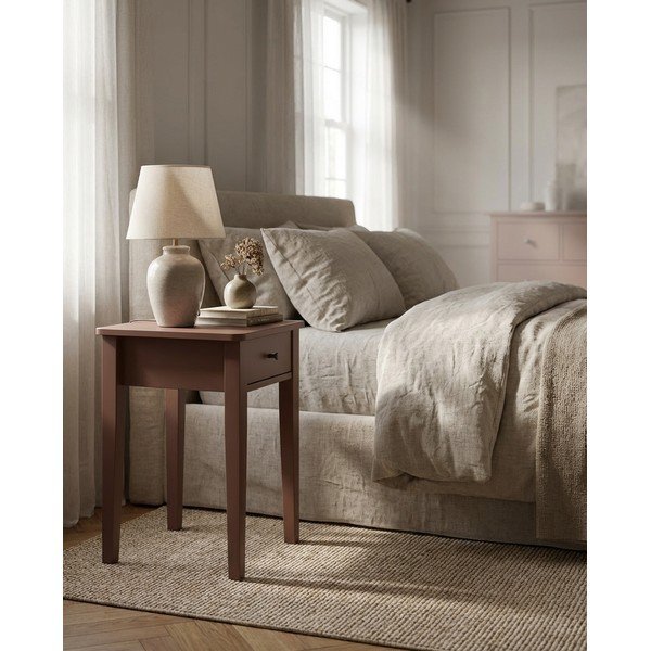 Теракотено матово нощно шкафче Bart – Marckeric-image-1