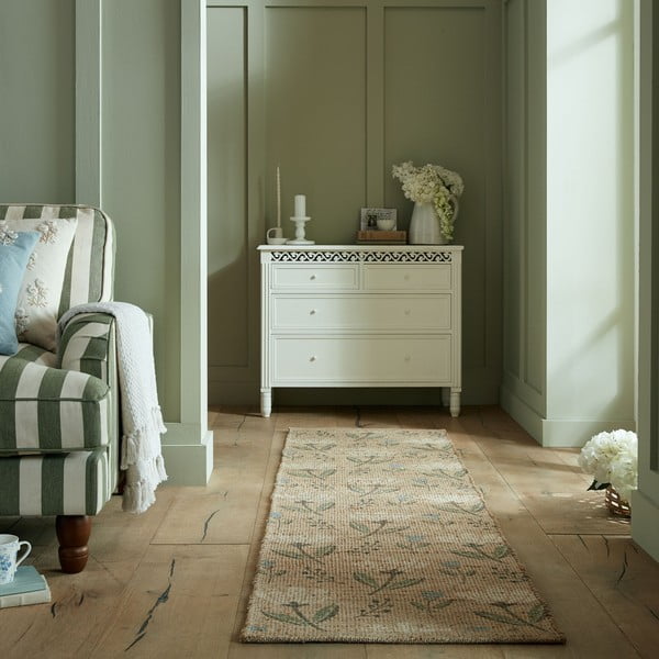 Ръчно изработена пътека със смес от юта в естествен цвята 60x230 cm Arriana – Flair Rugs-image-1