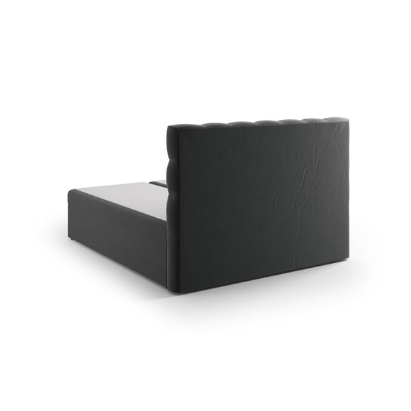 Антрацитно боксспринг легло с място за съхранение 160x200 cm Bali - Cosmopolitan Design-image-3