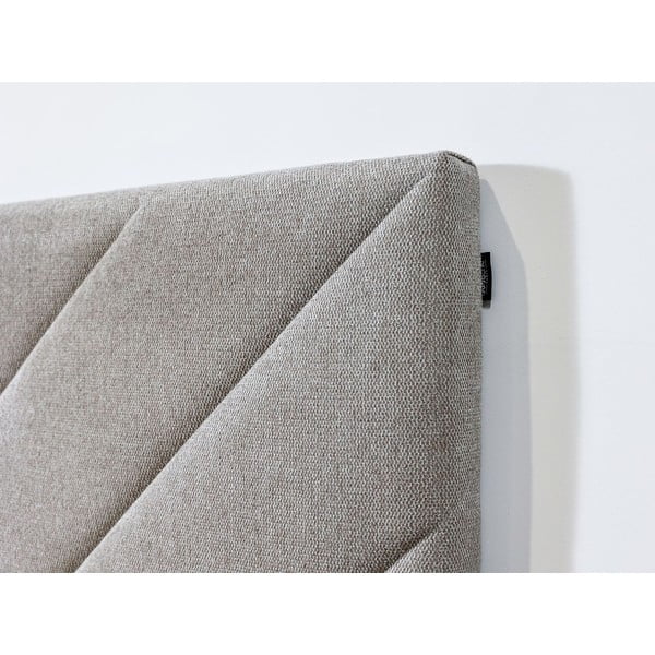 Бежово двойно тапицирано легло с включена подматрачна рамка 160x200 cm Romane – Bobochic Paris-image-3