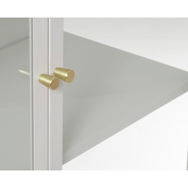 Бяла метална витрина 90x160 cm Carmel – Unique Furniture-image-3