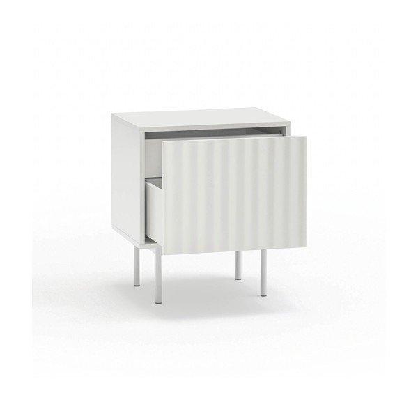 Бяло матово нощно шкафче Sierra – Teulat-image-3