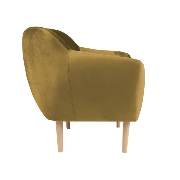 Hořčicově žluté křeslo Mazzini Sofas Benito-image-4