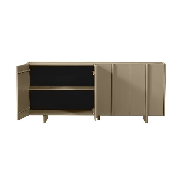 Бежов нисък скрин с чекмеджета от борова дървесина 200x85 cm Basu - WOOOD-image-2