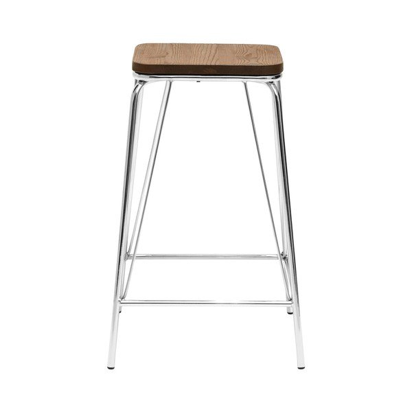 Стол от масивен бряст в сребрист цвят/в естествен цвят District – Premier Housewares-image-2