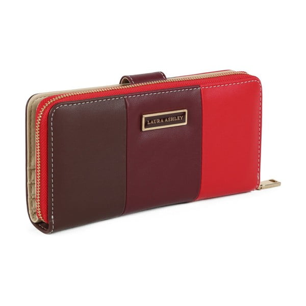 Červená peněženka z koženky Laura Ashley Oceana