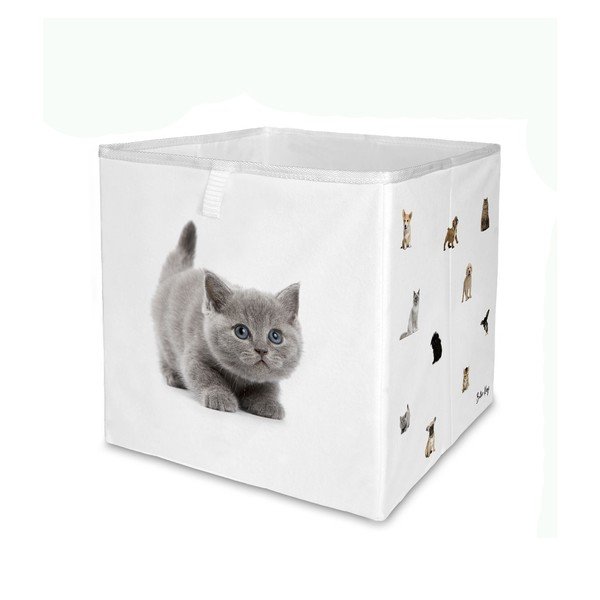 Бял текстилен органайзер за детски играчки  32x32x32 cm The Cutest Ones – Butter Kings