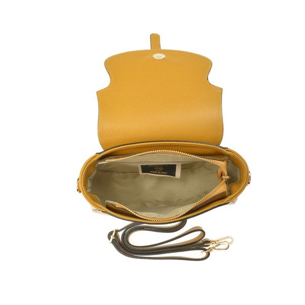 Žlutá dámská kožená kabelka Roberta M Ancona-image-4