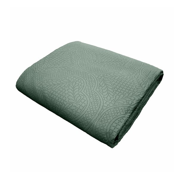 Зелено комплект шалте и калъфка за възглавница от микрофибър 240x260 cm Romane – douceur d'intérieur