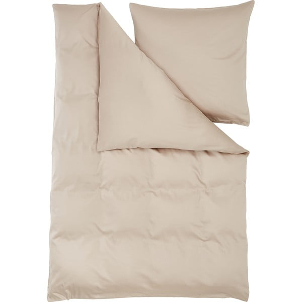 Бежово памучно спално бельо от сатен 200x135 cm Comfort - Westwing Collection