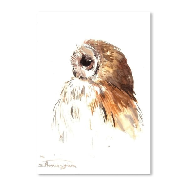Autorský plakát Brown Owl od Surena Nersisyana, 42 x 30 cm