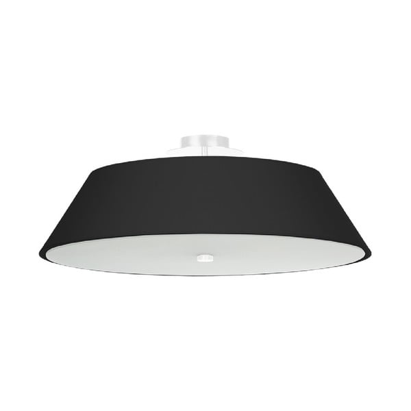 Черна лампа за таван със стъклен абажур ø 60 cm Hektor - Nice Lamps