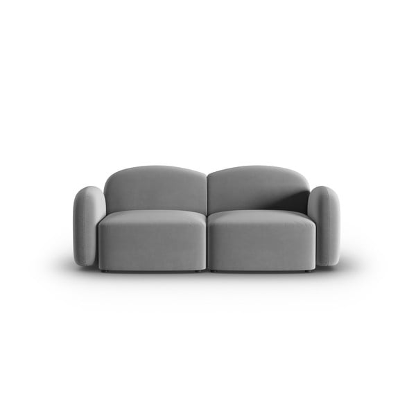 Сив кадифен диван 194 cm Blair - Micadoni Home