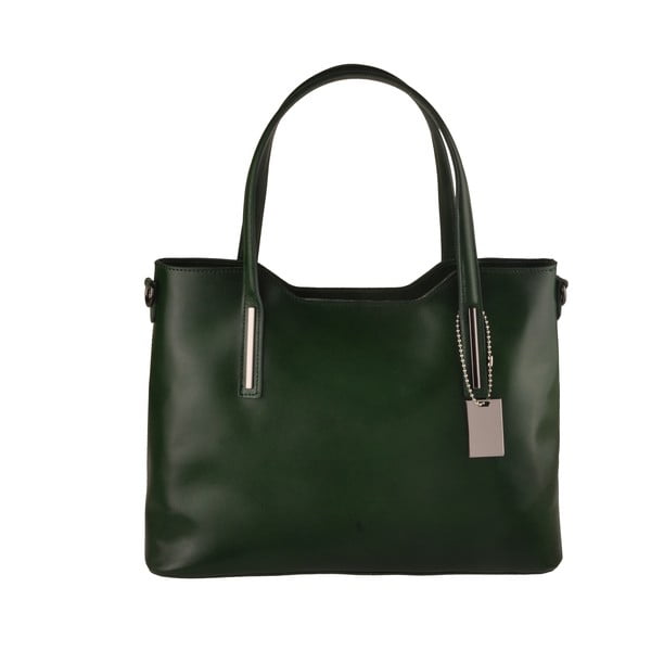 Zelená kožená kabelka Florence Bags Gofsa
